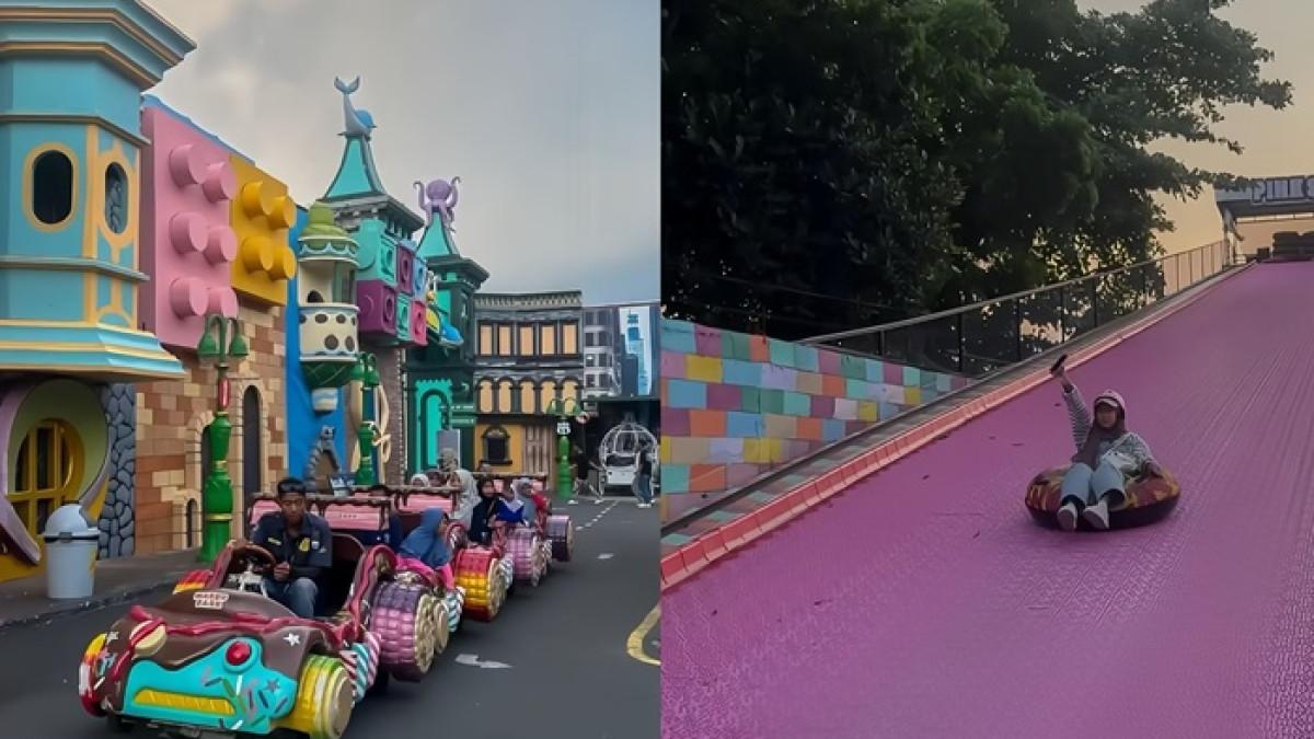 WISATA JOGJA - Pengunjung tengah menikmati wahana di Ibarbo Park, Sleman, Jogja.