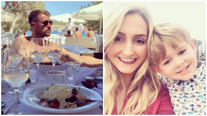 Potret Aaron Ramsey Liburan ke Pantai Bareng Keluarga