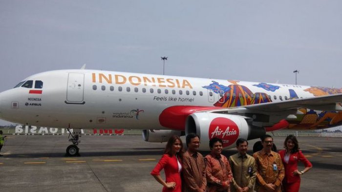 Gunung Bromo hingga Candi Borobudur, Pesawat AirAsia Dihiasi Ikon Pariwisata Indonesia