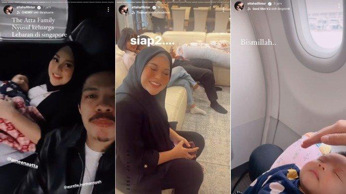 Aurel Hermansyah Boyong Anak Lebaran di Singapura, Atta Halilintar: Ameena Pertama Kali Jalan-jalan