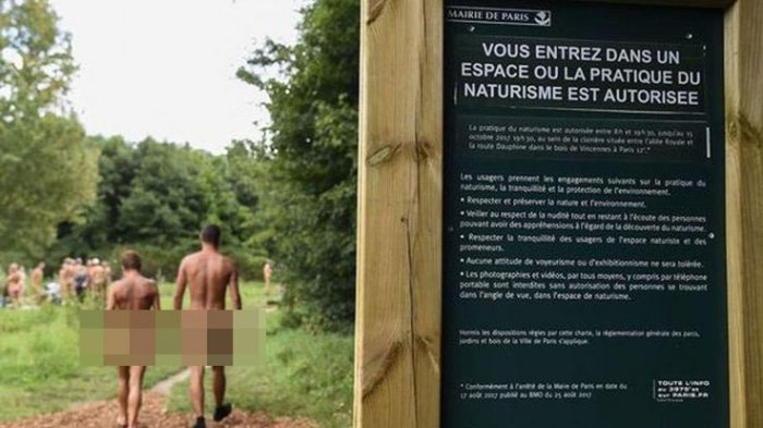 Berlokasi di Tempat Terpencil, Taman Khusus untuk Kaum Nudis Telah Dibuka di Paris