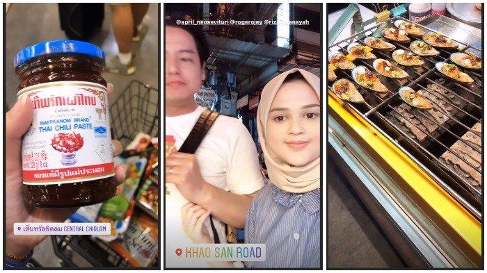 Liburan Artis - Hari Terakhir Liburan di Bangkok, Cut Meyriska dan Roger Asyik Jajan Street Food