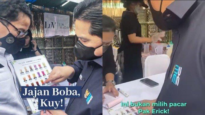 Erick Thohir Bingung saat Jajan Minuman Kekinian, Sandiaga Uno: Ini Bukan Milih Pacar Pak!
