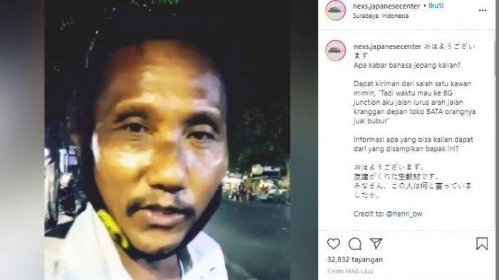 Viral di Medsos, Penjual Bubur Kacang Hijau Jago Bahasa Jepang Bikin Pelanggan Kagum