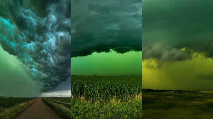 Sebagian Langit Amerika Berubah Warna Jadi Hijau Bikin Warga Takut, Fotonya Viral di Medsos