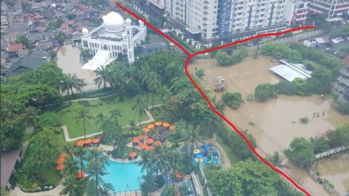 Foto Sebuah Tempat yang Tetap Hijau di Antara Banjir Jakarta Viral di Medsos, Ternyata Hotel