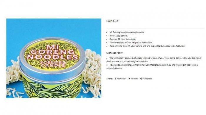 Toko Online di Australia Ini Jual Lilin Terapi Aroma Mie Goreng, Berminat?