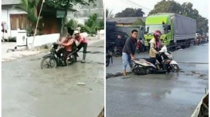 Usai Heboh Emak-emak Terjang Beton Basah, Kini Remaja Ini Lakukan Hal Serupa, Mungkinkah Anaknya?