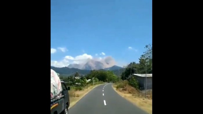 Gempa di Lombok Akibatkan Longsor di Lereng Gunung Rinjani