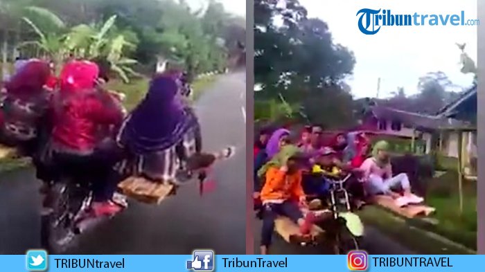 Lihat Videonya! Satu Motor Ditumpangi oleh 10 Orang, Cuma di India Ada Pemandangan Seperti Ini