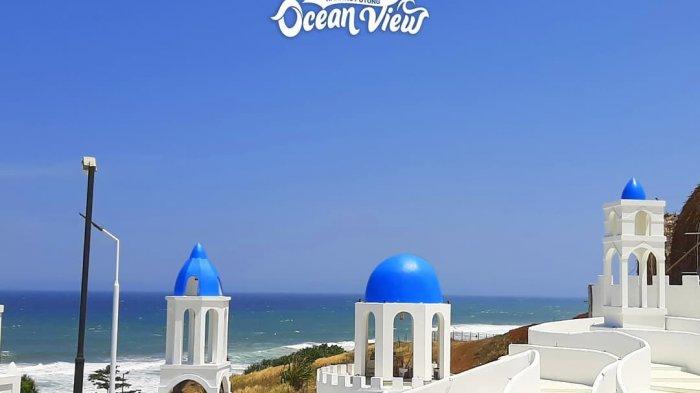 Spot foto yang mirip seperti Santorini di Karang Potong Ocean View Cianjur.