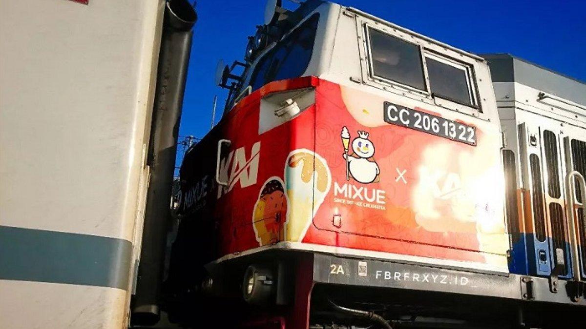 Foto Kereta Api dengan Livery Mixue Viral di Medsos, Cek Faktanya