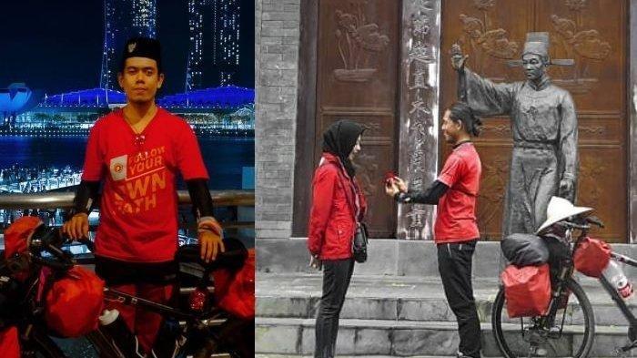 Cerita Luthfi Maizakusuma Bersepeda dari Malang ke Tiongkok Demi Lamar Sang Kekasih