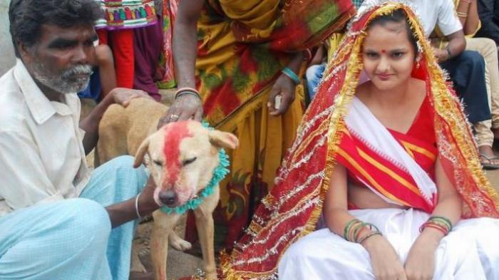 Tradisi Perjodohan Unik - Gadis 18 tahun Ini Rela Menikahi Anjing, Ini Alasannya