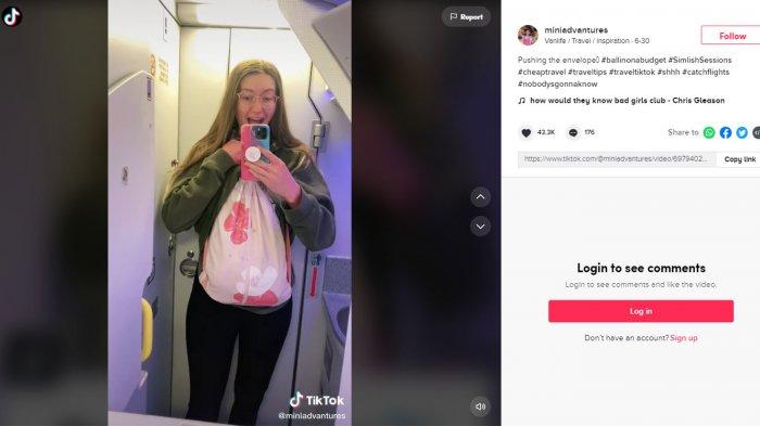 Viral di TikTok, Penumpang 'Hamil' Selundupkan Tas dalam Perut Agar Tak Kena Biaya Tambahan