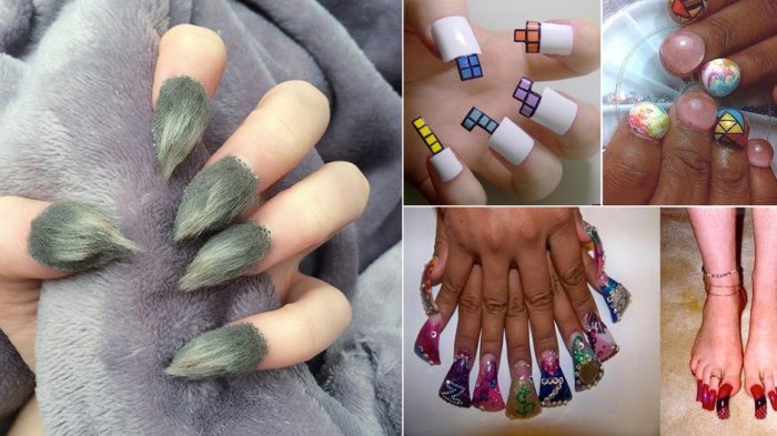 15 Nail Art Terburuk di Dunia yang Bikin Geli Saat Melihatnya, Nomor 9 Paling Parah