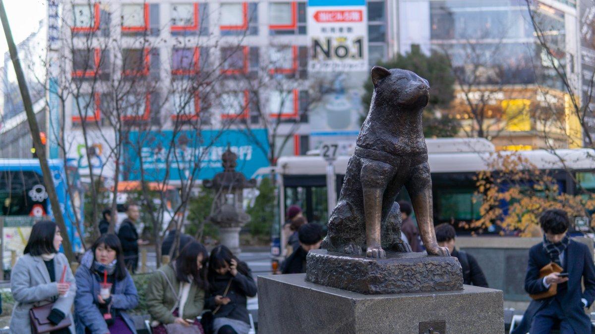 Patung Hachiko di Shibuya, Tokyo, Jepang
