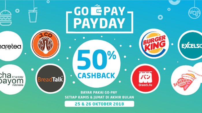 Promo Oktober - PAYDAY Go-Pay Cashback 50%, Mau?