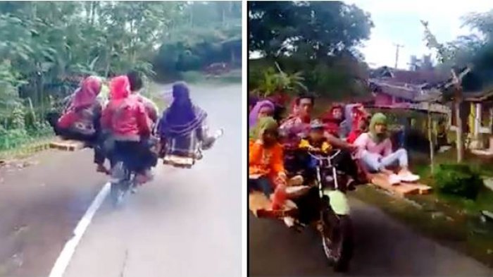 Coba Hitung Ada Berapa Orang yang Naik Motor Ini? Ckckck, Sulit Dipercaya!