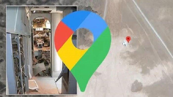 Viral di Medsos, Pesawat Misterius di Tengah Gurun Tertangkap Kamera Google Maps