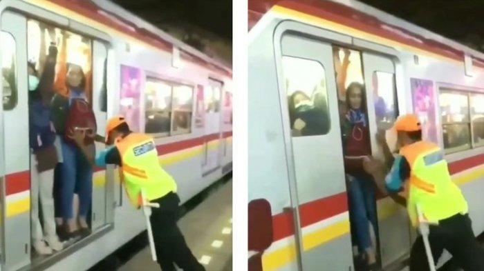 Petugas Dorong Penumpang KRL Jadi Viral di Medsos, PT KCI Berikan Penjelasan