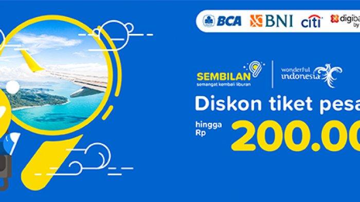 Promo 9.9 Tiket.com, Diskon hingga Rp 200 Ribu untuk Pesawat Domestik