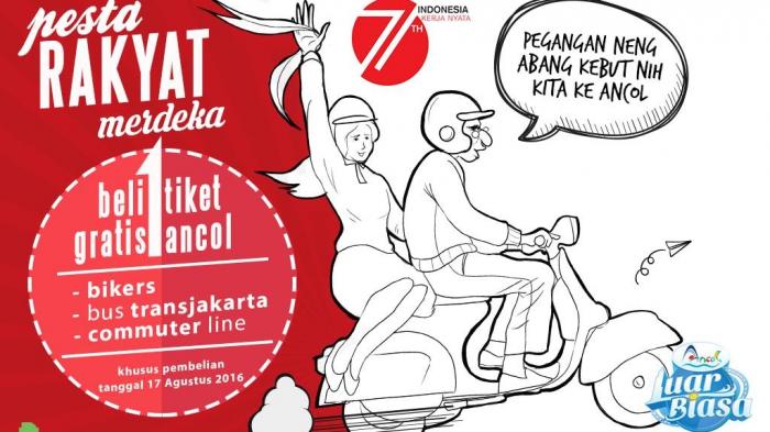 Pesta Rakyat Merdeka Ancol - Buy 1 Get 1 Free, Yuk Rayakan 17 Agustus di Pantai Lagoon