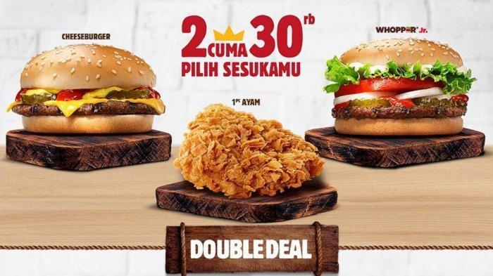Promo Burger King - Nikmati Paket Dobel Deal Mulai dari Rp 30 Ribu, Berlaku hingga Akhir April