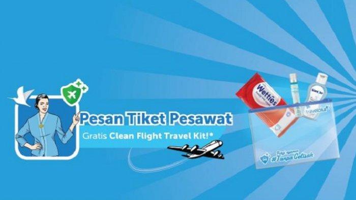 Pesan Tiket Pesawat di Traveloka, Dapatkan Gratis Clean Flight Travel Kit