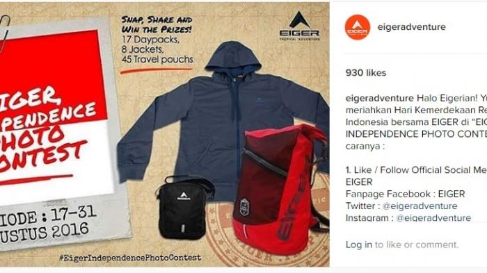 Eiger Independence Photo Contest - Inilah Cara Cepat Dapat Perlengkapan Traveling yang Branded