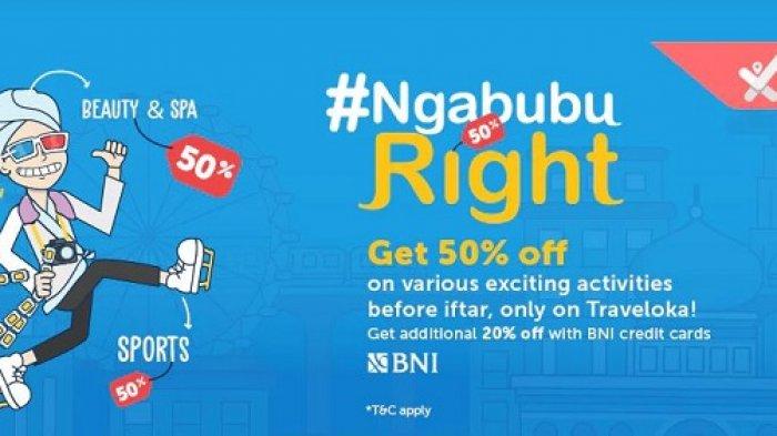 Promo NgabubuRight Traveloka, Diskon 50% Tiket Nonton Film dan Beauty & Spa