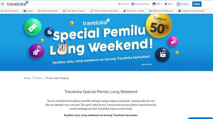 Promo Traveloka Spesial Pemilu, Nyoblos Bisa Langsung Dapat Diskon Tiket Pesawat dan Hotel