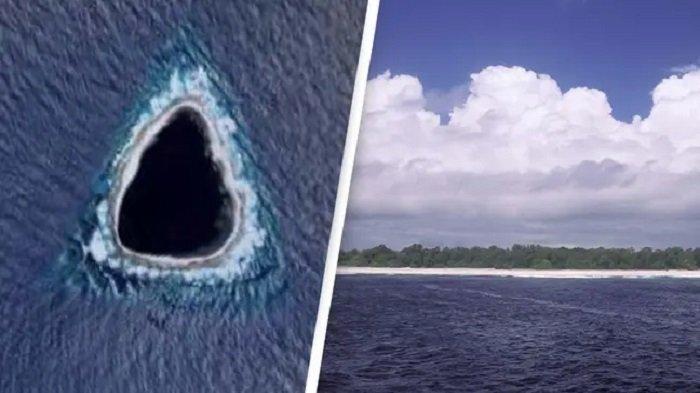 Viral di Medsos, Pulau Aneh Berbentuk Segitiga Gelap Terlihat di Google Maps Bingungkan Warganet