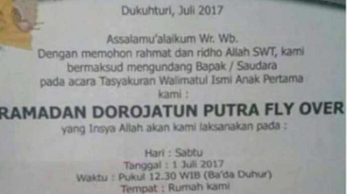 Jangan Langsung Ketawa, Bayi Ini Memang Diberi Nama Fly Over! Ternyata, Inilah Alasannya