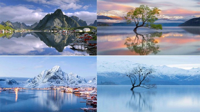 8 Foto Perbandingan Destinasi Saat Sebelum dan Setelah Dihujani Salju, Potretnya Menakjubkan!