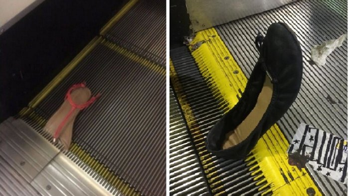 10 Kejadian Sepatu Terselip Ini Beri Pelajaran Supaya Orang Lebih Berhati-hati di Eskalator