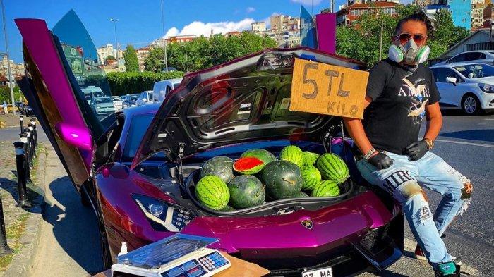 Viral di Medsos, Selebgram Didenda karena Pakai Lamborgini Rp 10 Miliar untuk Jualan Semangka