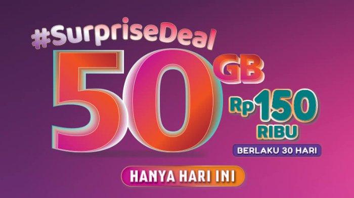 Hanya Hari Ini Paket Data SupriseDeal Telkomsel 50 GB Cuma Rp 150 Ribu, Lihat Caranya