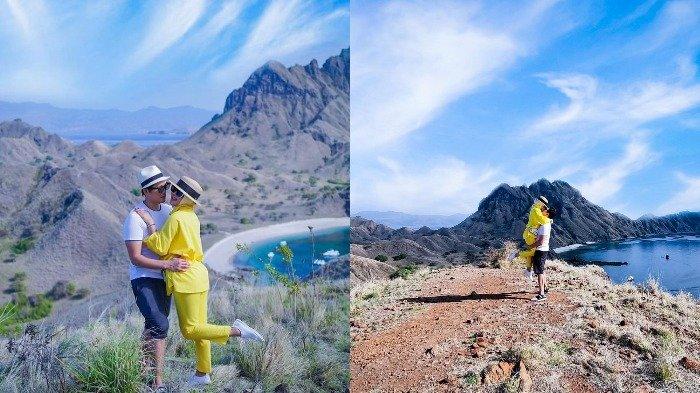 Momen Syahrini Liburan ke Labuan Bajo, Pamer Pose Mesra dengan Suami hingga Foto Bareng Komodo