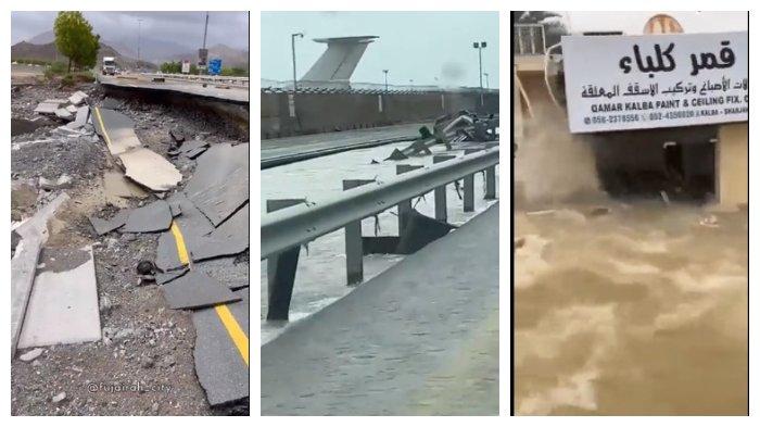 Uni Emirat Arab Dilanda Banjir Bandang 'Tak Biasa', Jalanan Rusak hingga Rumah Terendam
