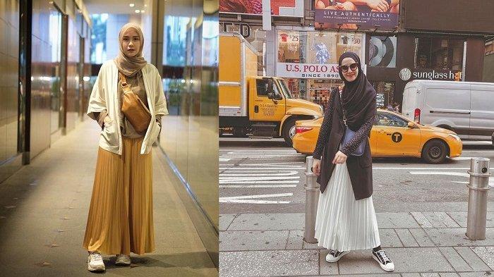 Tren Gaya Hijab 2019 yang Cocok Buat Traveling, Padukan Rok Lipit dan Outer ala Artis Indonesia