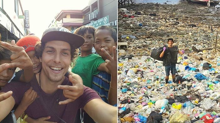 Tak Sekedar Traveling, Turis Belanda jadi Inspirasi 15 Bocah Bersihkan Sampah di Pantai Malaysia
