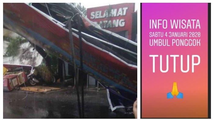 Porak Poranda Diterjang Angin Ribut, Hari Ini Umbul Ponggok Ditutup