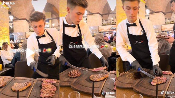 Viral Koki Restoran Salt Bae Tak Sengaja Jatuhkan Steak Mahal Seharga Rp 16,2 Juta