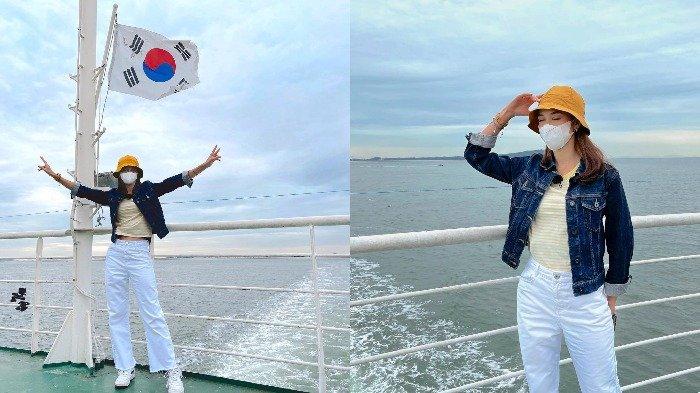 Liburan ke Korea Selatan, Yuki Kato Pamer Pose Tirukan Putri Duyung di Pulau Jangbongdo