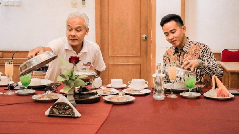 Ganjar Pranowo dan Gibran Rakabuming Makan Malam Bareng di Solo sebelum Hadiri Acara Atlet Paragames