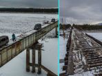 Jembatan di Rusia Ini Siap Bikin Jantung Berdebar! Lebarnya Mepet dan Kondisinya Ngeri Banget