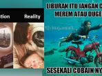 7 Meme Liburan Ini Bikin Nyesek Sekaligus Tertawa, Kamu Pernah Alami yang Mana?