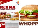 Promo Burger King, Rp 100 Ribuan Sudah Dapat Cheeseburger, Whopper Jr, Ayam-Nasi, Fries, dan Coke