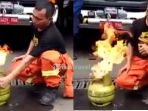 Horor! Pria ini Bakar Tabung Gas, yang Terjadi Selanjutnya Bisa Jadi Pembelajaran Saat Ada Kebocoran